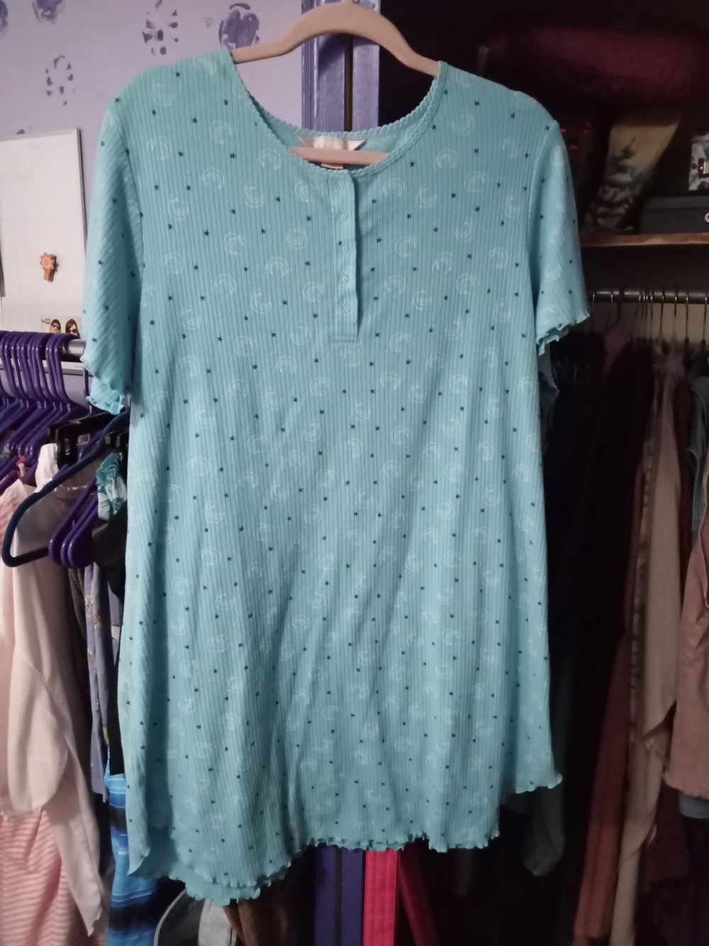 Dockers Light Blue Short Sleeve Night Shirt